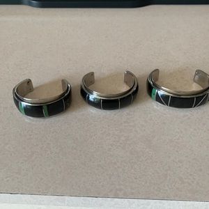 Costume black and silver slip bracelet- good shape never worn